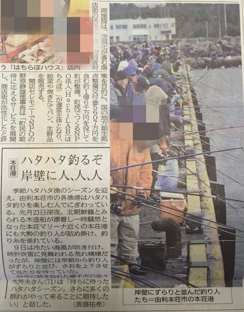 2017 秋田でハタハタ釣りをする人々